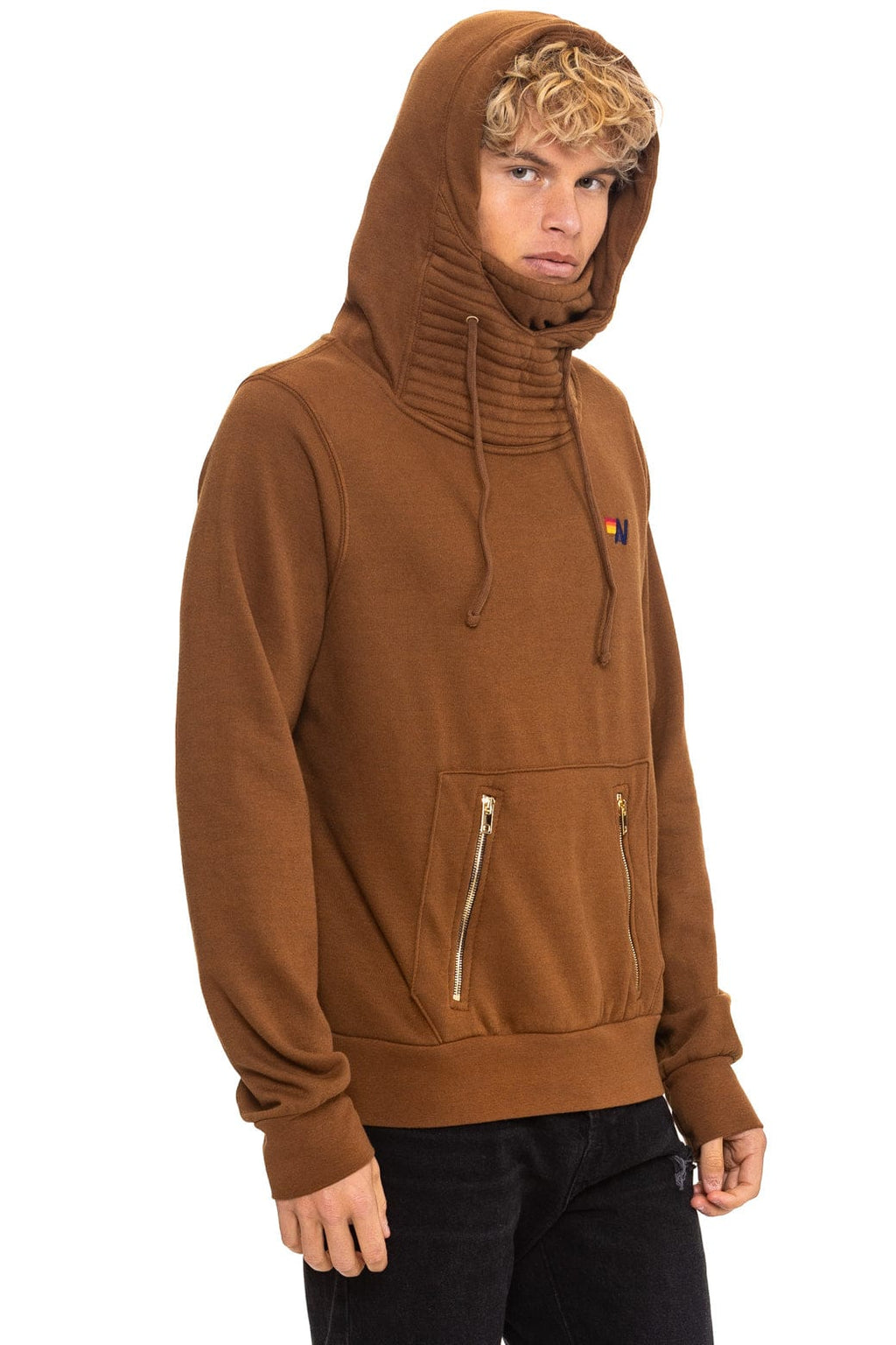 Retro NINJA PULLOVER HOODIE - CINNAMON