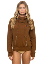 Retro NINJA PULLOVER HOODIE - CINNAMON