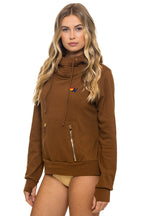 Retro NINJA PULLOVER HOODIE - CINNAMON