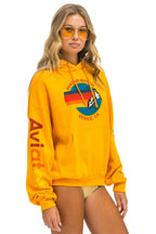 Retro AVIATOR NATION RELAXED VENICE PULLOVER HOODIE - GOLD