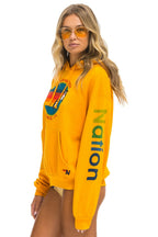 Retro AVIATOR NATION RELAXED VENICE PULLOVER HOODIE - GOLD