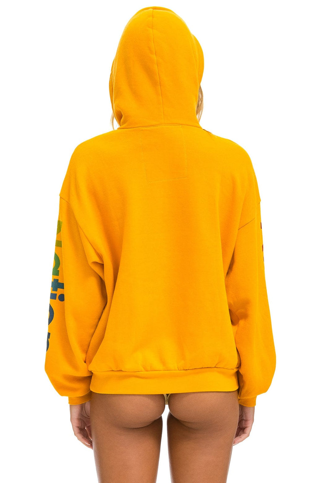 Retro AVIATOR NATION RELAXED VENICE PULLOVER HOODIE - GOLD