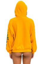 Retro AVIATOR NATION RELAXED VENICE PULLOVER HOODIE - GOLD