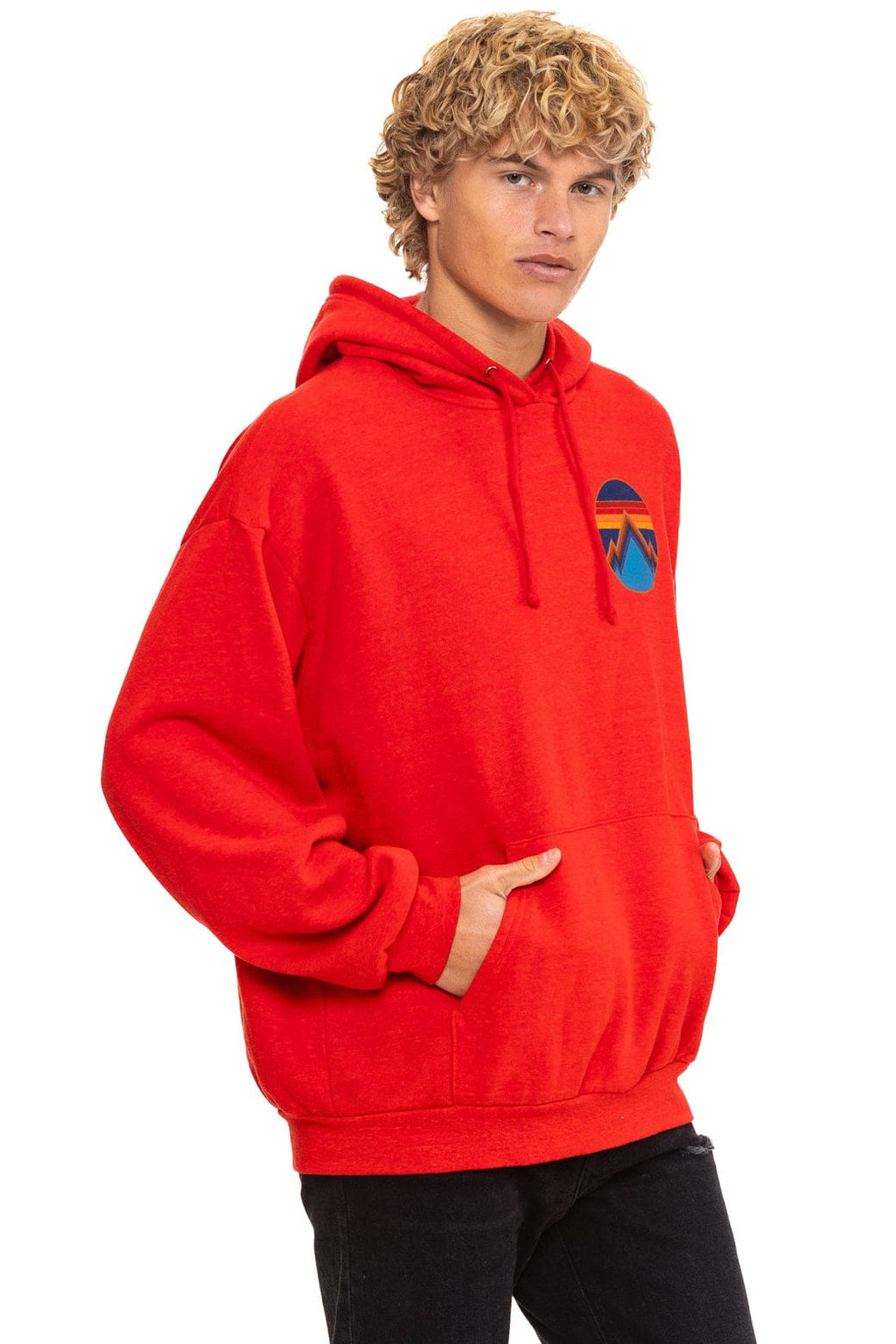 Retro ALL SEASONS RELAXED PULLOVER HOODIE - RED