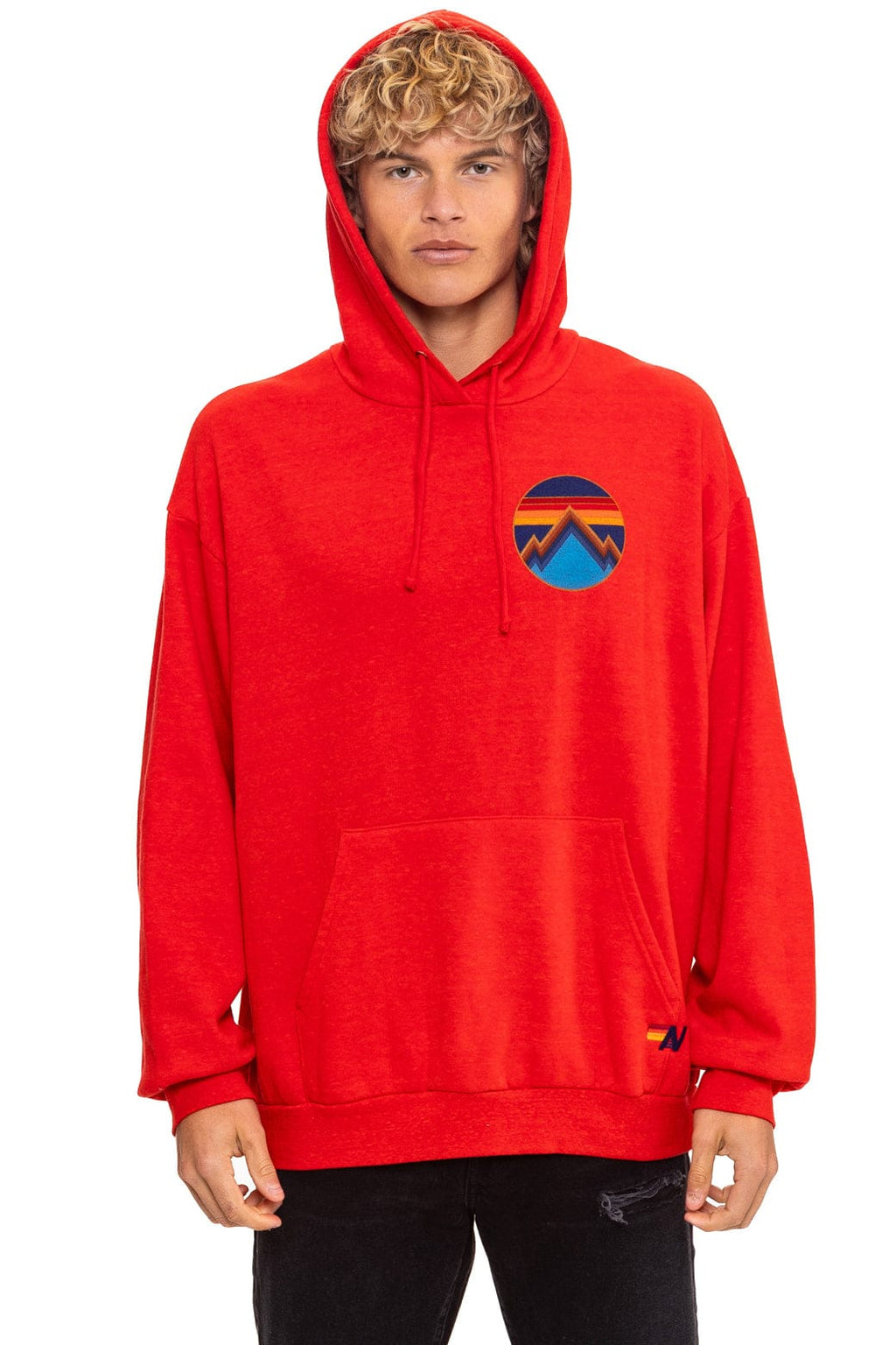 Retro ALL SEASONS RELAXED PULLOVER HOODIE - RED