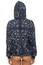 Retro BANDANA MALIBU RELAXED PULLOVER HOODIE - CHARCOAL