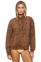 Retro BANDANA RELAXED PULLOVER HOODIE - CINNAMON