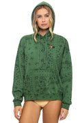 Retro BANDANA RELAXED PULLOVER HOODIE - PALM