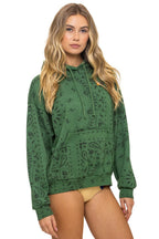 Retro BANDANA RELAXED PULLOVER HOODIE - PALM