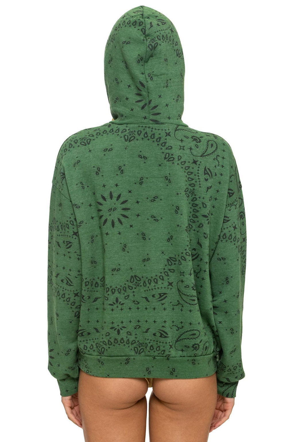 Retro BANDANA RELAXED PULLOVER HOODIE - PALM