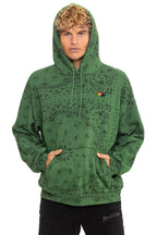 Retro BANDANA RELAXED PULLOVER HOODIE - PALM