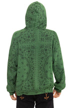 Retro BANDANA RELAXED PULLOVER HOODIE - PALM