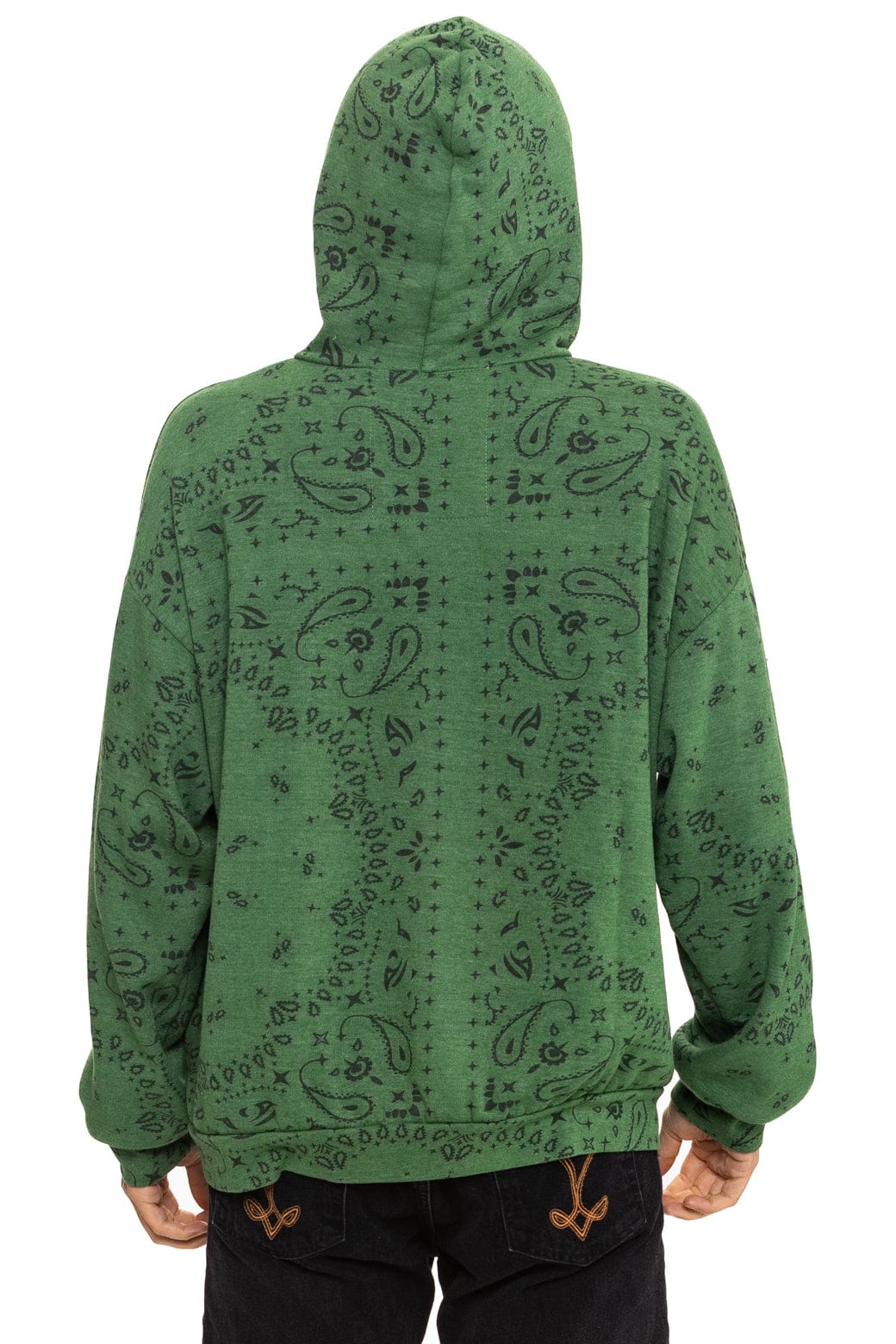 Retro BANDANA RELAXED PULLOVER HOODIE - PALM