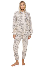 Retro BANDANA RELAXED PULLOVER HOODIE - VINTAGE WHITE