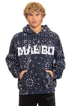 Retro BANDANA MALIBU RELAXED PULLOVER HOODIE - CHARCOAL
