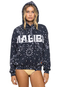 Retro BANDANA MALIBU RELAXED PULLOVER HOODIE - CHARCOAL
