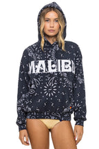 Retro BANDANA MALIBU RELAXED PULLOVER HOODIE - CHARCOAL