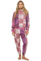 Retro BANDANA QUILTED SWEATPANTS - PINK