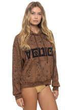 Retro BANDANA VENICE RELAXED PULLOVER HOODIE - CINNAMON