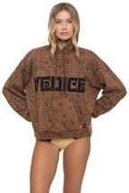 Retro BANDANA VENICE RELAXED PULLOVER HOODIE - CINNAMON