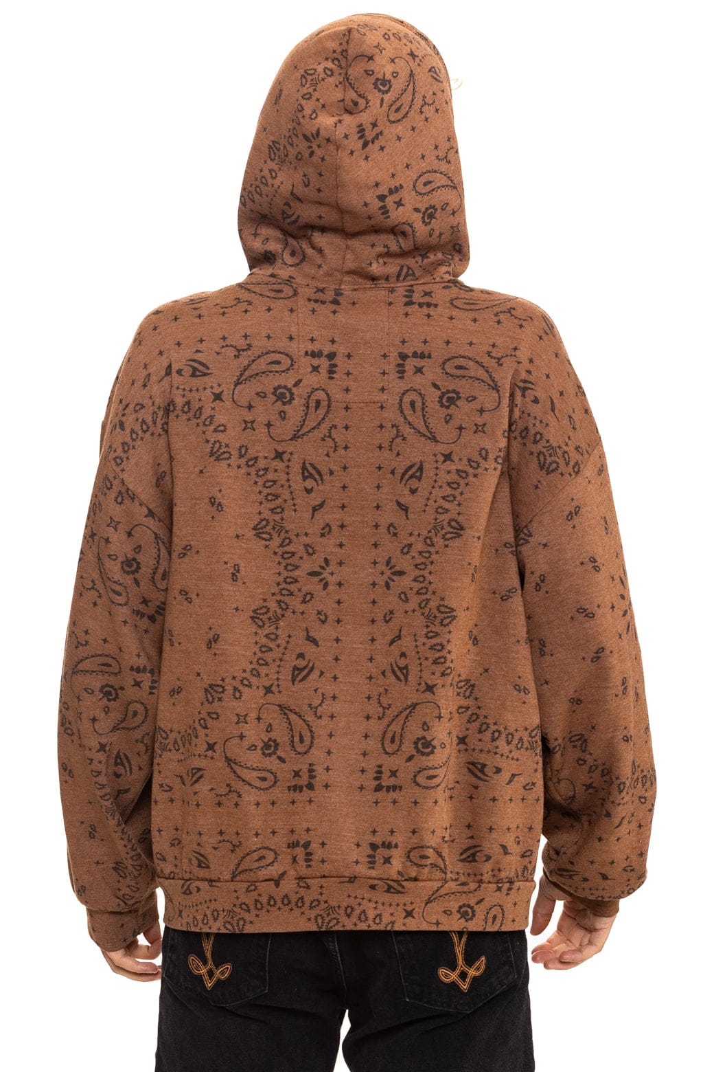 Retro BANDANA VENICE RELAXED PULLOVER HOODIE - CINNAMON
