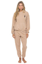 Retro BOLT STITCH RELAXED PULLOVER HOODIE - SAND