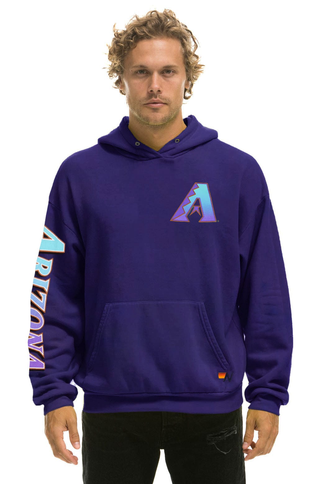 Retro ARIZONA DIAMONDBACKS 2026 RELAXED PULLOVER HOODIE - DEEP PURPLE