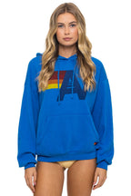 Retro LOGO PULLOVER RELAXED HOODIE - ADVENTURE BLUE