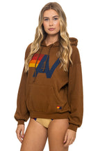 Retro LOGO PULLOVER RELAXED HOODIE - CINNAMON