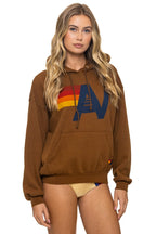 Retro LOGO PULLOVER RELAXED HOODIE - CINNAMON