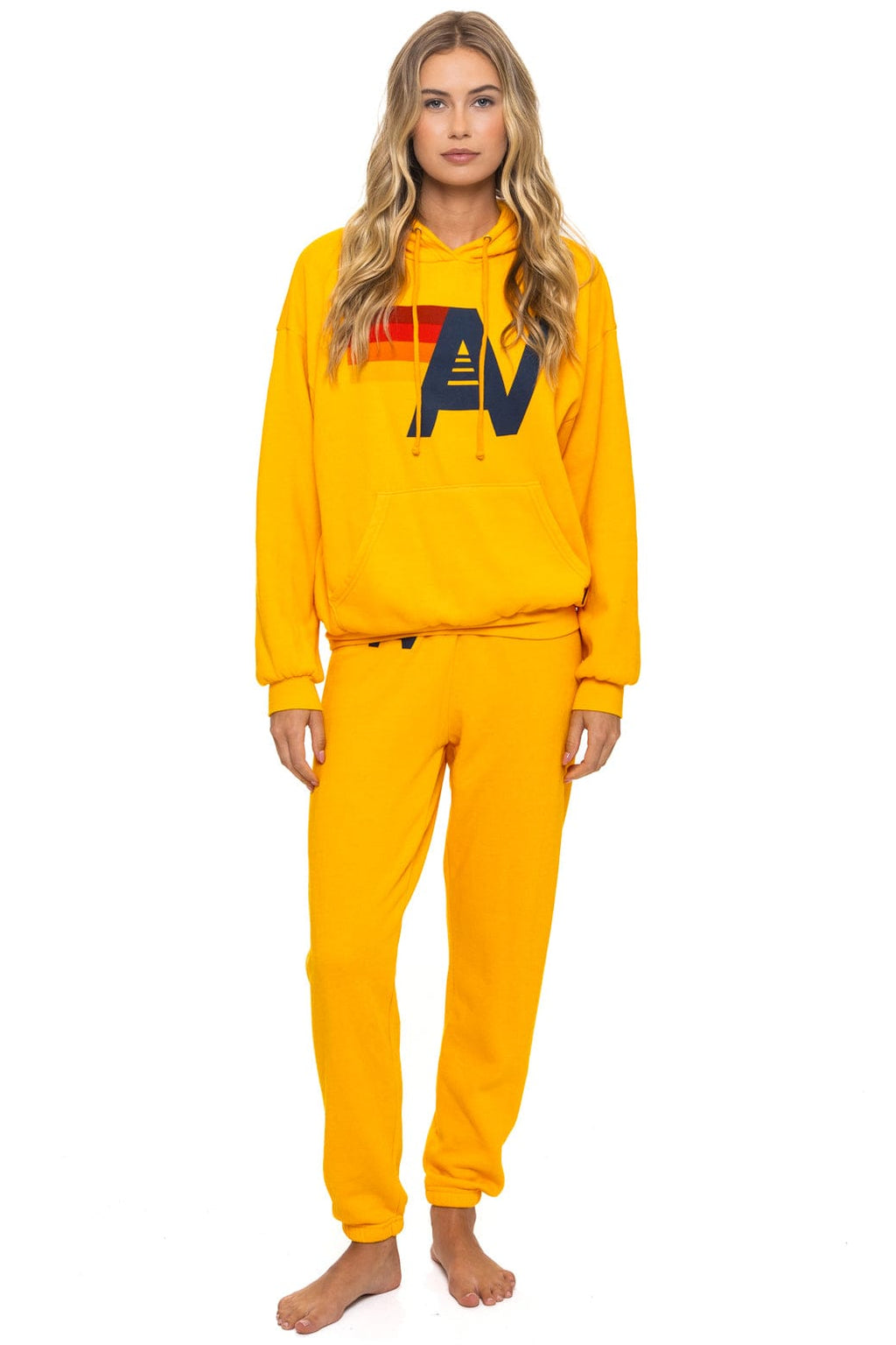Retro LOGO PULLOVER RELAXED HOODIE - GOLD