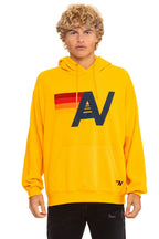 Retro LOGO PULLOVER RELAXED HOODIE - GOLD