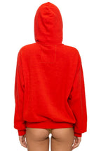Retro LOGO PULLOVER RELAXED HOODIE - RED