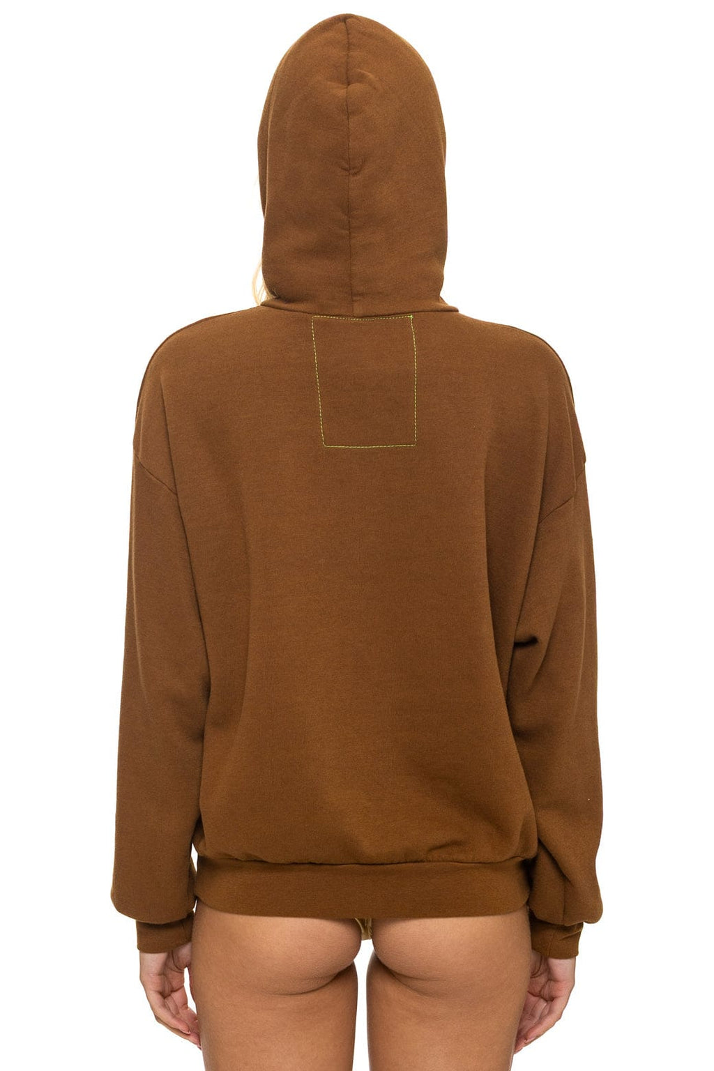 Retro MOUNTAIN STITCH CHEVRON PULLOVER HOODIE RELAXED - CINNAMON