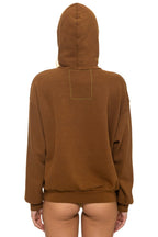 Retro MOUNTAIN STITCH CHEVRON PULLOVER HOODIE RELAXED - CINNAMON