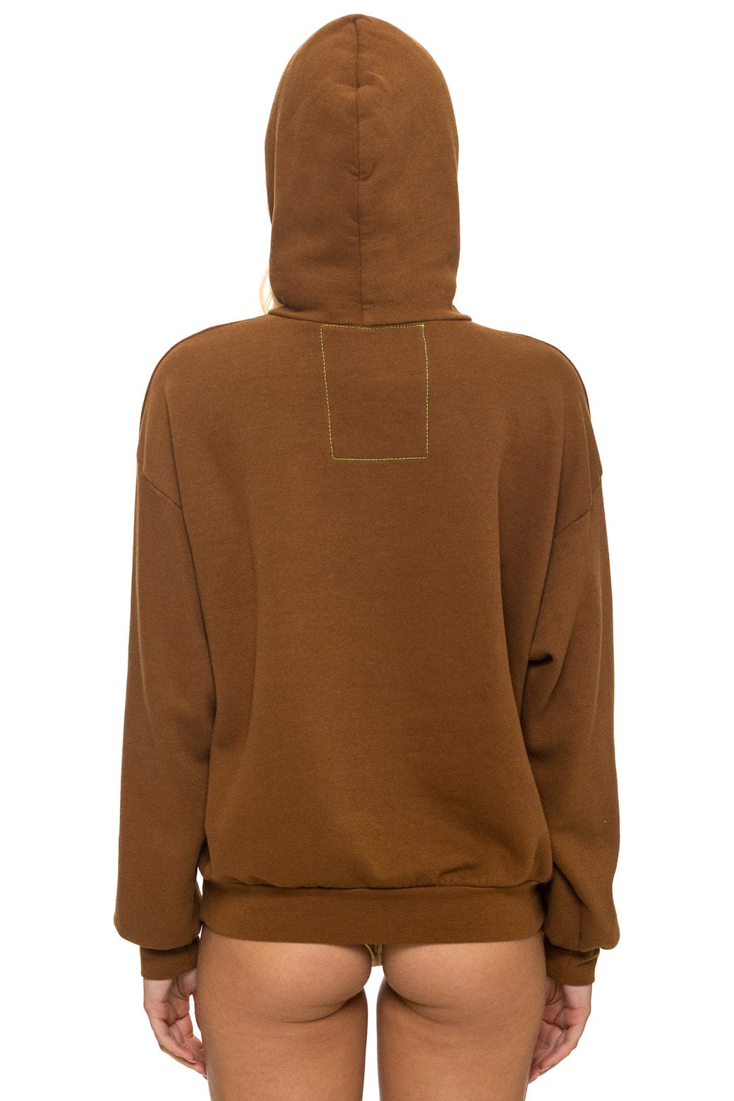 Retro MOUNTAIN STITCH CHEVRON PULLOVER HOODIE RELAXED - CINNAMON