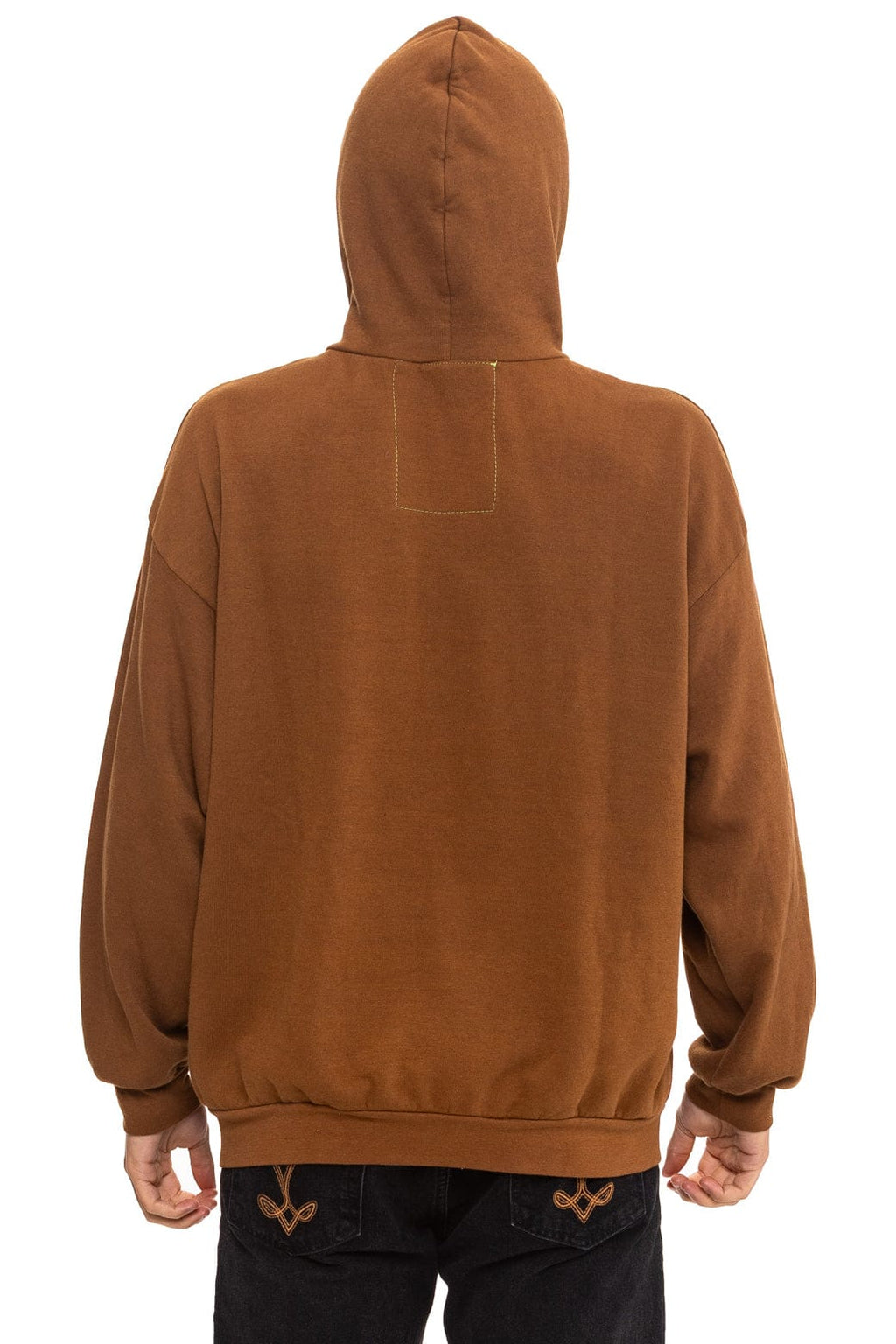 Retro MOUNTAIN STITCH CHEVRON PULLOVER HOODIE RELAXED - CINNAMON