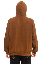 Retro MOUNTAIN STITCH CHEVRON PULLOVER HOODIE RELAXED - CINNAMON