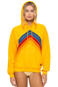 Retro MOUNTAIN STITCH CHEVRON PULLOVER HOODIE RELAXED - GOLD