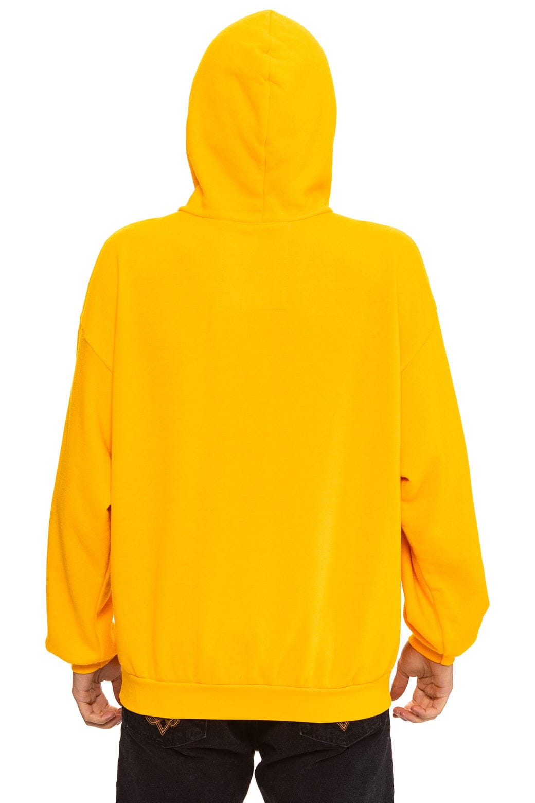 Retro MOUNTAIN STITCH CHEVRON PULLOVER HOODIE RELAXED - GOLD