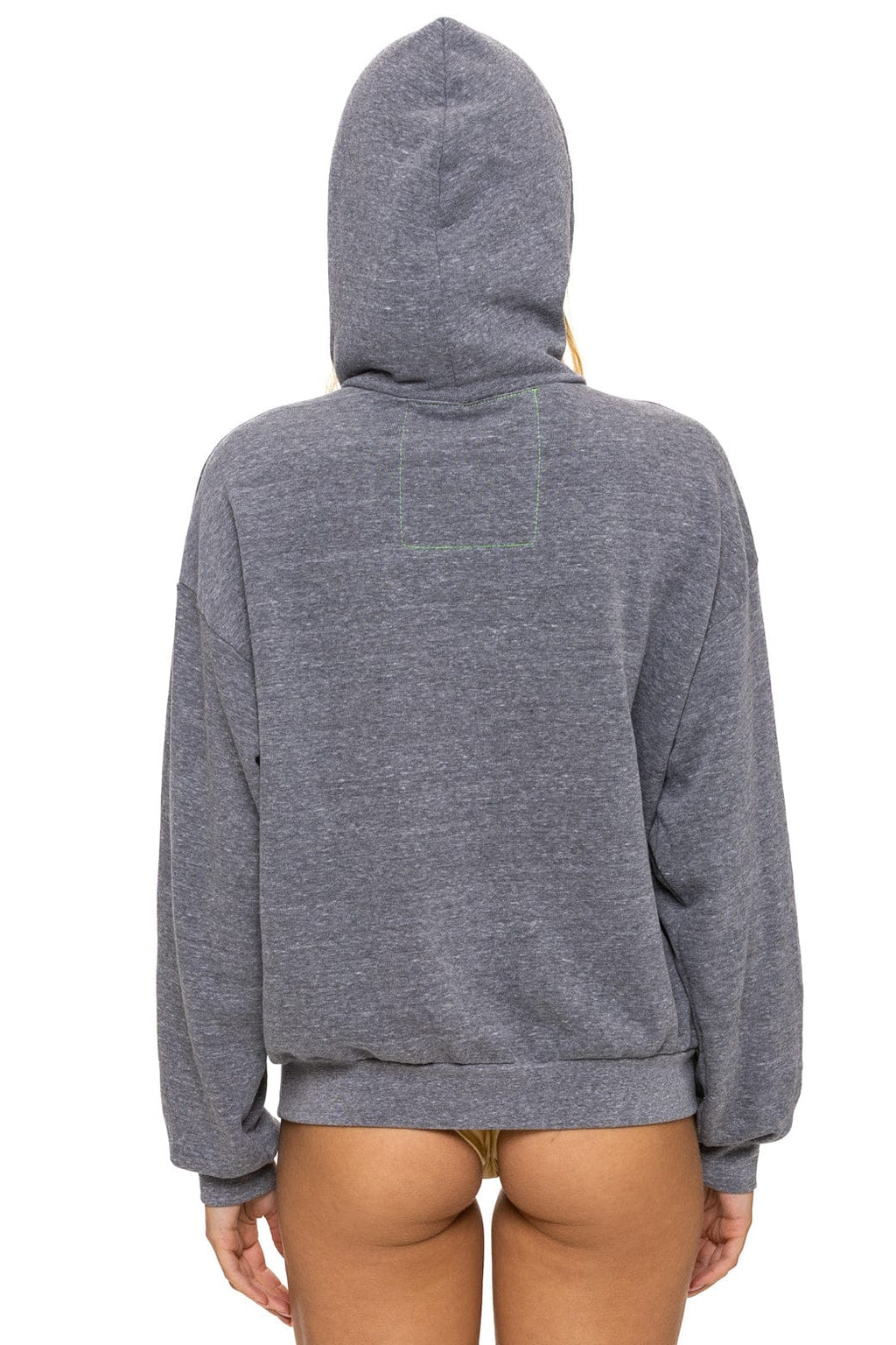 Retro MOUNTAIN STITCH CHEVRON PULLOVER HOODIE RELAXED - HEATHER GREY