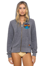 Retro ALL SEASONS CIRCLE ZIP HOODIE - HEATHER GREY