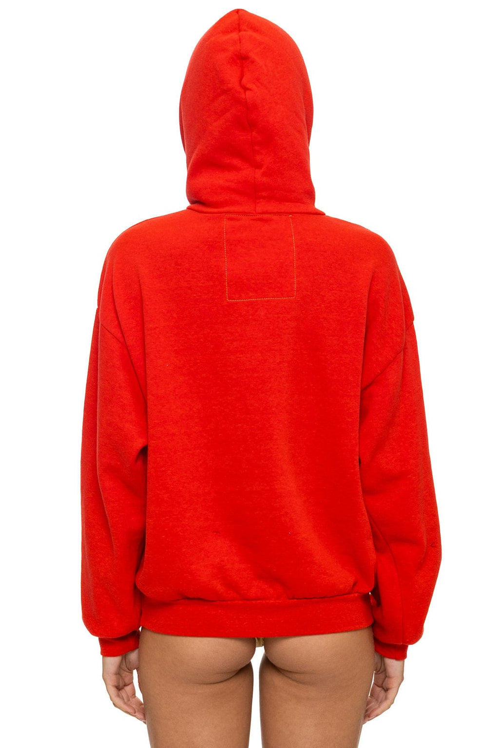 Retro MOUNTAIN STITCH CHEVRON PULLOVER HOODIE RELAXED - RED