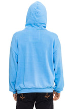 Retro MOUNTAIN STITCH CHEVRON PULLOVER HOODIE RELAXED - SKY