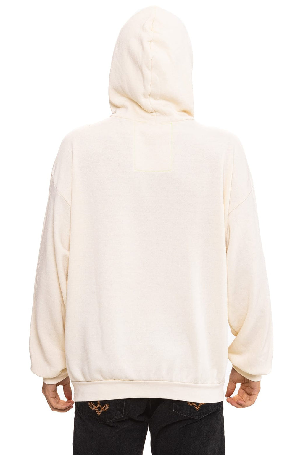 Retro MOUNTAIN STITCH CHEVRON PULLOVER HOODIE RELAXED - VINTAGE WHITE