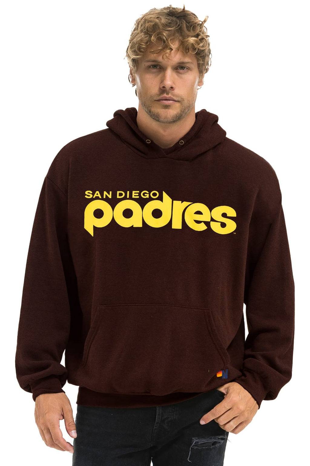 Retro SAN DIEGO PADRES 2026 RELAXED PULLOVER HOODIE - BROWN