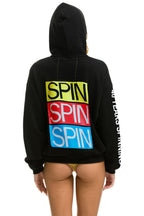 Retro SPIN MAGAZINE 2025 PULLOVER HOODIE RELAXED - BLACK
