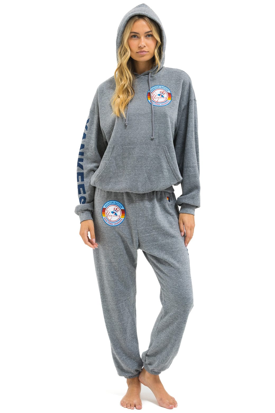 Retro NY YANKEES SWEATPANTS - HEATHER