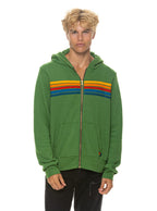 Retro 5 STRIPE HOODIE - JUNGLE GREEN