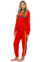 Retro 5 STRIPE HOODIE - RED